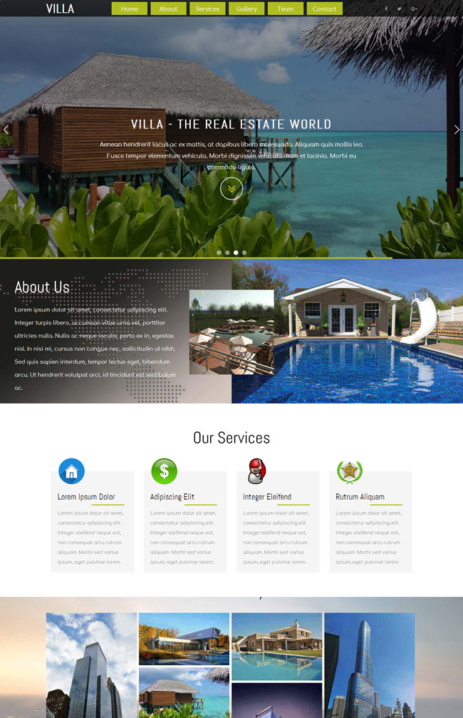别墅房地产Bootstrap模板是一款大气单页的房地产开发公司网站模板。.jpg.jpg