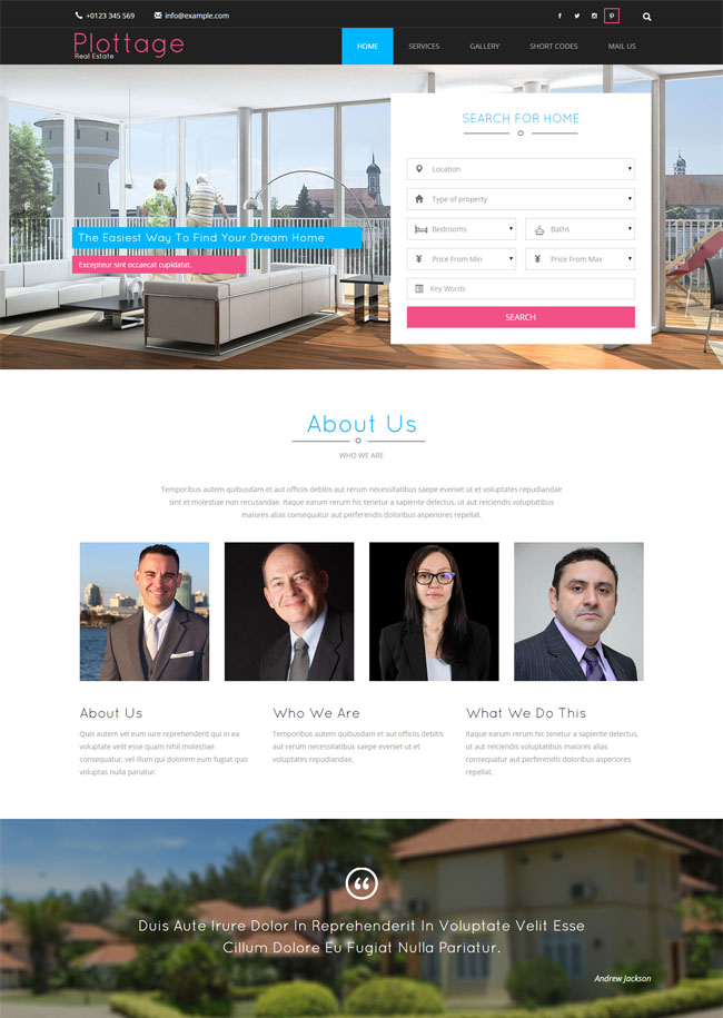 房地产房屋报价HTML5模板里面包含6个子页面，适合跟房地产相关网站模板下载。.jpg.jpg