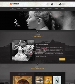 黑色高端摄影设计类网站源码 PS设计摄影网站织梦模板