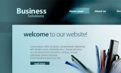 商务企业网站CSS模板24_商务 企业 墨绿 大图