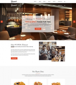 大气的餐饮行业Bootstrap网站模板