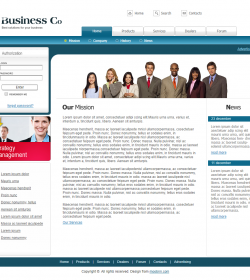 商务企业网站模板68_商务 企业 蓝色 外贸