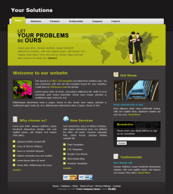 商务企业网站CSS模板67_商务 企业 灰色 黄色 头部 大图 全...