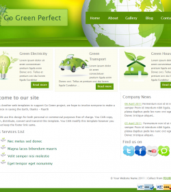 绿色漂亮的环保主题css模板网站_绿色 环保 html 企业 地球