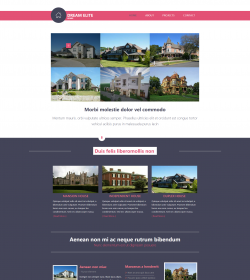 粉色物业房地产企业网站整站模板