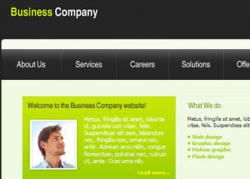商务企业网站CSS模板17_商务 企业 黑色 绿色 简单