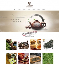 响应式茶叶网站源码 绿色产品展示类企业织梦自适应模板