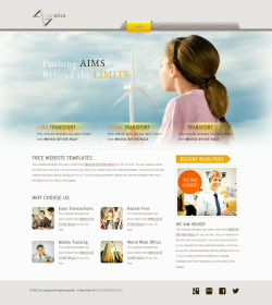 黄色漂亮大气的商务网站模板下载
